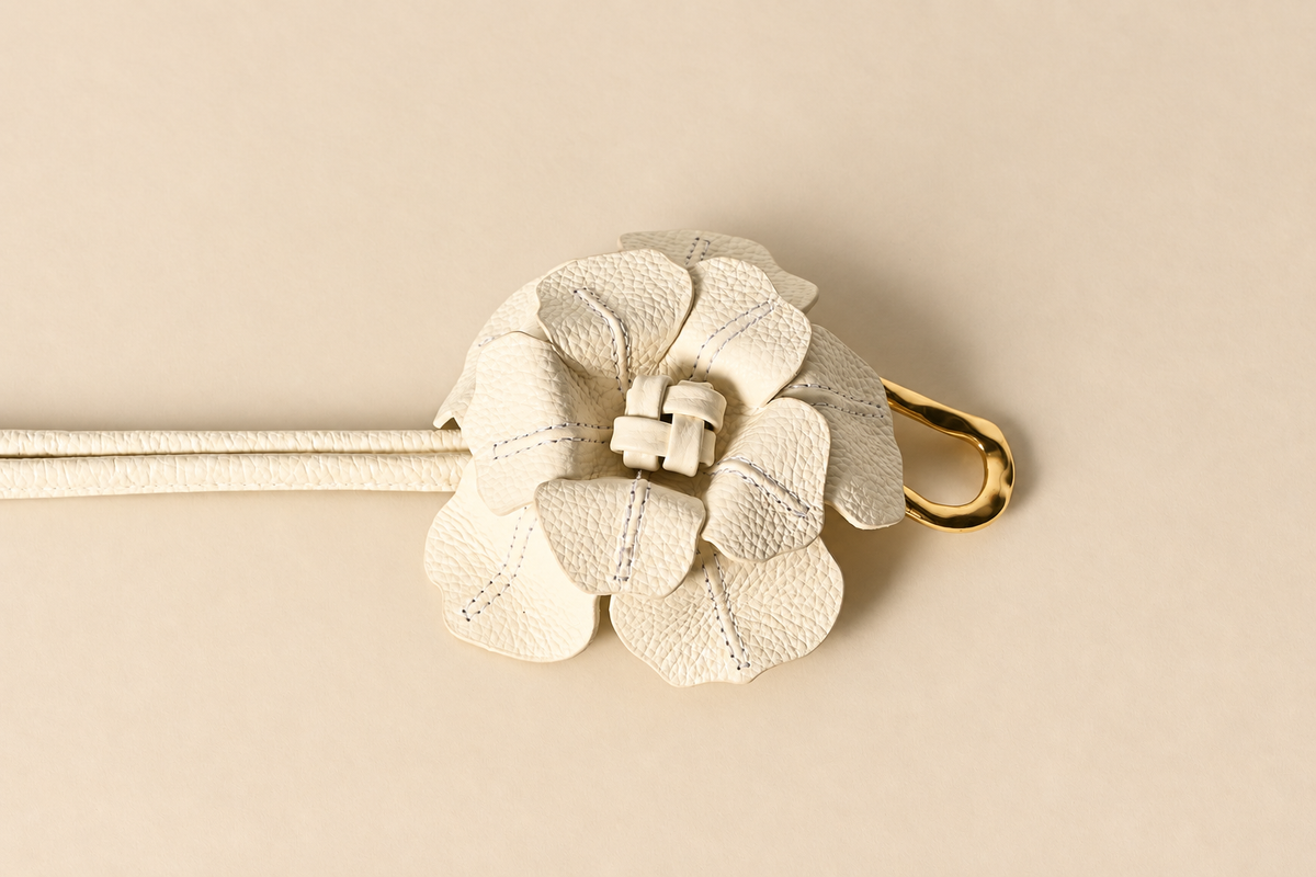 Cinturón Flor Matrona — Cuero Colombiano