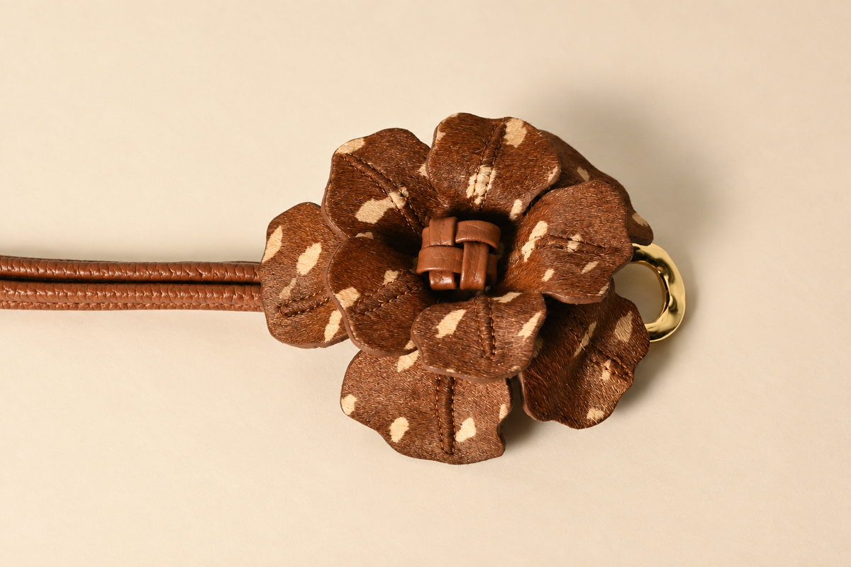 Cinturón Flor Matrona — Cuero Colombiano