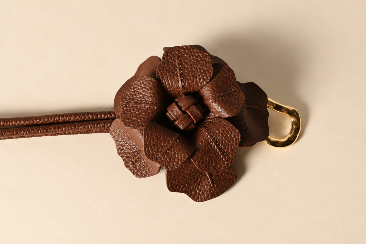 Cinturón Flor Matrona — Cuero Colombiano